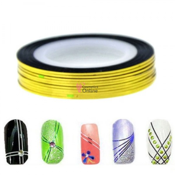 Banda decorativa de unghii 1mm Aurie